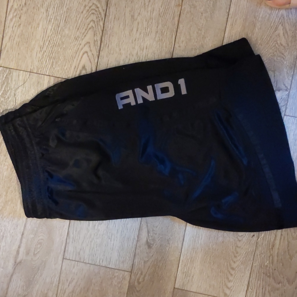 Large AND1 Black Basketball Shorts